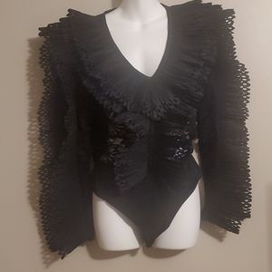 Fashion Nova black lace bodysuit